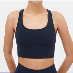 Girlfriend Collective  blush float leggings navy paloma bra set XXL + L